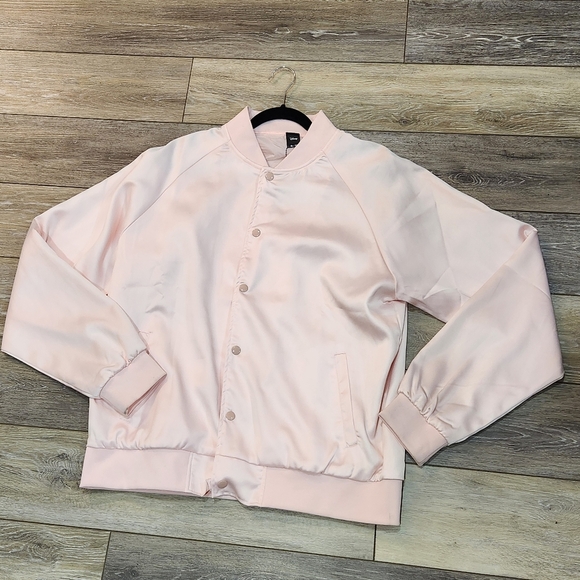 Disney Cakeworthy Marie Pink Bomber Jacket with Cat Graphic and Quote Size Xl - Picture 3 of 5